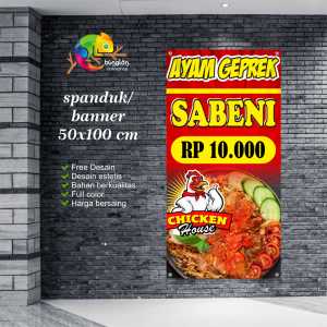 Cetak Spanduk Banner Ayam Geprek