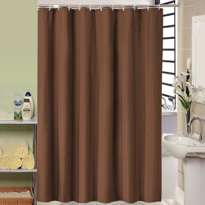 【12H Ship Local Delivery】180x180CM Bathroom Waterproof Shower Curtain Makapal With 12 Hooks Black White Grey Blue Beige Brown Purple Red Green Pink Orange Navy Gradient Plaid Stripe Flower Leaf Polyester Waffle Waterproof Shower Curtain Rod hooks