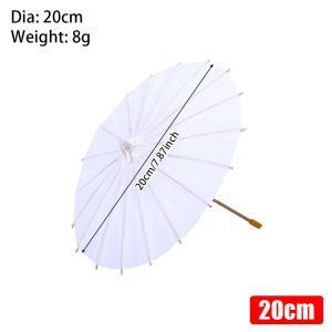 AJJHM 1Pcs Dia 20/30/40/60cm Paper Umbrella Long-handle Traditional White Painting Supplies Durable Blank Photography Prop for Baby Shower Anniversary Wedding Birthday