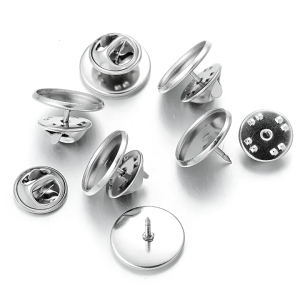 Pack Of 5 Stainless Steel Clutch Pin Backs for Badge Making Butterfly Tie Tacks Brooch Base Jewelry Making Accessories