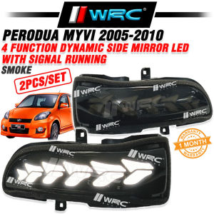 Perodua Myvi 2005 - 2010 4 Function Dynamic Side Mirror Led With Signal Running ( Smoke )