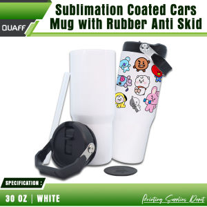 PSD - QUAFF Sublimation Coated Cars Mug Anti-skid with Portable Handle