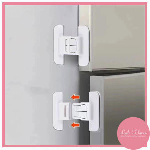Refrigerator Lock Safety Fridge Freezer Anti Pinch Hand Safety Buckle Punch Free Baby Anti Unlocking Strong Self-Adhesive Cabinet 柜门安全锁