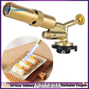 【Local Shipment】 Metal Welding Torch 1300 Degrees Portable Gas Torch Adjustable Flame Flame Butane Burner Flamethrower Outdoor Camping BBQ