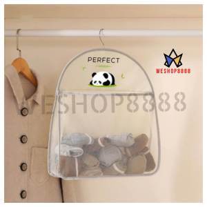 WESHOP8888 1pc Panda Net Underwear Storage Bag Space-saving Storage Mesh Bags Large Capacity Home Wardrobe Organizer