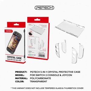 【SG】 PGTech iPlay Dockable Clear Crystal Transparent Hard Case Switch 2 NS2 Screen Protector