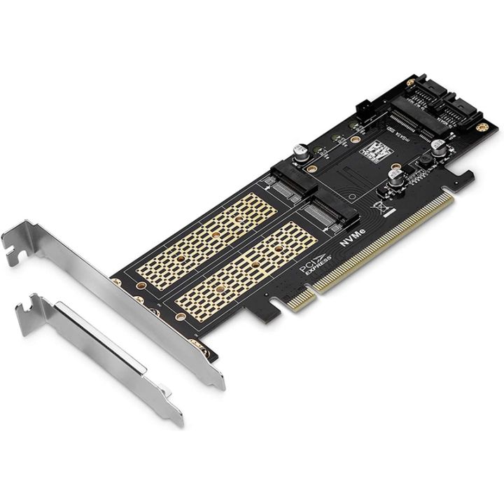 3 in 1 NGFF and MSATA SSD Adapter Card,M.2 NVME to PCIE/M.2 SATA SSD to ...