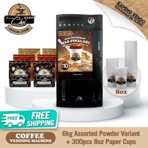 Coffee Vending Machine with 6kg Assorted Powder & 300pcs 8oz Paper Cups