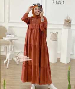 Imah momo \\ Gamis Kirania Rayon Twill Premium Fashion Muslim Kekinian Maxy Dress Wanita Muslimah Terlaris Polos 2023