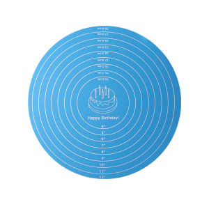 1pc Non-stick silicone baking mat , Used for cake turntable , With measurement values - Heat-resistant baking tools , Convenient for cake decoration and baking SDFF