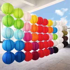 【lightingeverthing】6inch/15cm Round Chinese Paper Lanterns Birthday Wedding Decor Craft DIY Lampion Hang Lampshade