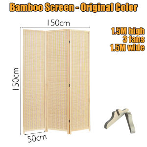 6 Panel Wooden Folding Screen Room Divider Privacy Partition for Bedroom Living Room