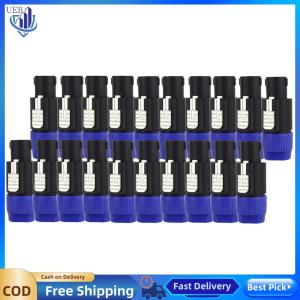 [Ueb Wholesale Center] 20 Pcs Audio Speaker Plug Twist Lock 4 Pole Speaker Plug NL4FC Speaker Connector for Amplifier