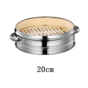 ANHEY Heat Resistant Round Stainless Steel Dim Sum Cooking Tool Dumpling Food Steamers Cage Steamer Cage Kit Steaming Rack Steaming Grid