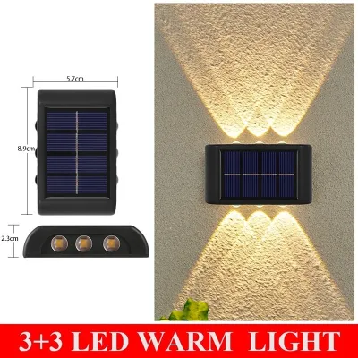 YOWXII Wall Light Solar Garden Light Outdoor Waterproof Solar Wall Light Automatic Sensor Wall Light Mini Solar LED Wall Light Outdoor Waterproof Warm Garden Decoration LED Wall Lamp Fence Lights