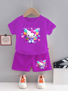 SETELAN ANAK PEREMPUAN/SET ANAK MOTIF kucing happy/BISA COD/1-8TAHUN