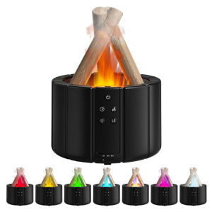 Lovaroma H9 Remote Control Air Humidifier Aromatherapy Diffuser Ultrasonic Bonfire Flame Light Essential Oil Cool Mist Maker