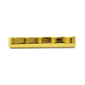 5-String Slotted Electric Bass Brass Nut Bass Guitar Brass Nut Up Saddle Electric Bass Pre-Slotted Nut Replacement Parts