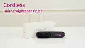Portable Ceramic Hair Straightener Brush Rechargeable Design Instants Heat Up Multiple Heat Setting DamageFree Styling Solution