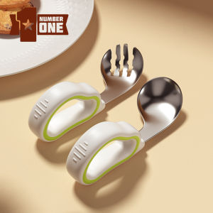 NĨA VÀ THÌA TẬP ĂN CHO BÉ BẰNG THÉP KHÔNG GỈ 316LĐÀO TẠO EM BÉ TỰ ĂN HỨNG THÚ HỌC ĂNCHỐNG RƠI CHỐNG OXY CHỐNG ĂN MÒN