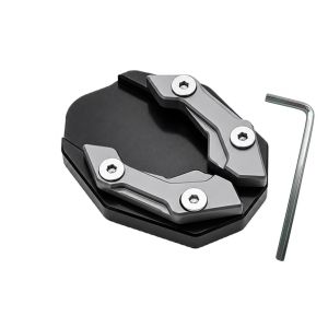 FXUP Phổ quát Đệm kê chân xe máy Bản Lai Rộng Hơn Hợp nhôm Miếng đệm chân chống Hỗ trợ ổn định Tấm lót mở rộng chân chống Chỗ đỗ xe máy.