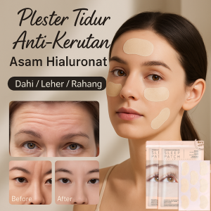 Plester Tidur Anti-Kerutan Asam Hialuronat Stiker Wajah Anti Kerut Patch Silikon Anti Aging Wrinkle Dahi Leher Rahang/Hyaluronic Acid Anti-Wrinkle Sleep Patches