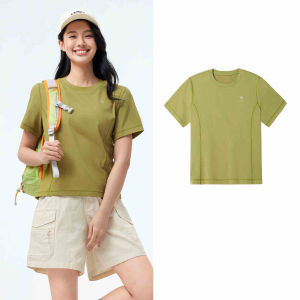 Cameljeans Outdoor Quick-drying T-shirt Womens Summer Short-sleeved Elastic Breathable 3A Antibacterial Sports T-shirt Women