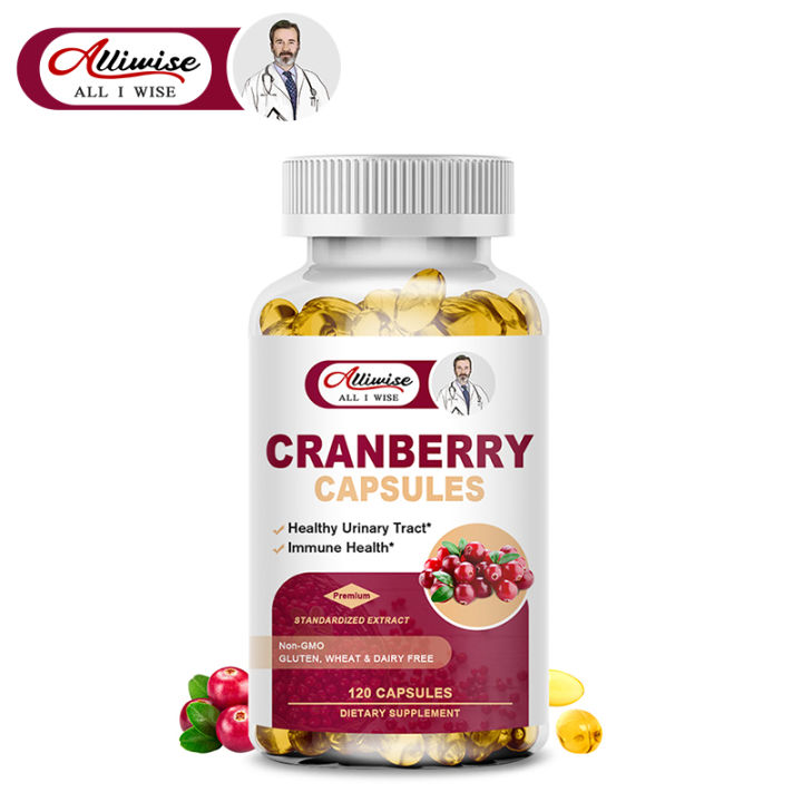 Alliwise Cranberry 600mg With Vitamin C Capsules For Urinary & Bladder