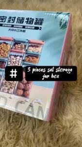 BILIBILI 3pcs Sealed Kitchen Storage Jar Fresh-Keeping storage Nuts Pasta Snacks Plastic Jar Bottle