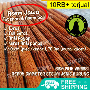 SEMPATI Tangkringan Pangkringan Kayu Asem Bali Panjang  / Super / Premium / Grade A Sangkar Burung TKRASB