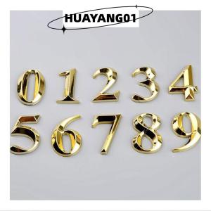 HUAYANG01 [2023 new HOT FASHION] 1pc Height 5cm en Home Sticker Address Door Label Modern House Number