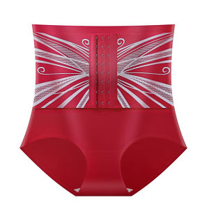 [Wear a Comic Waist] Mid-Waist Buttoned Tummy-Control Panties High-Waisted Panties for Women/Strong Tummy-Control Panties Hip-Lifting Floating Pants/Seamless Body Shaping Briefs for All Seasons