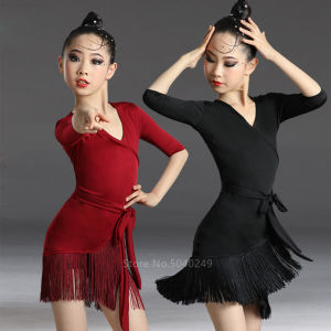 Latin dance dress skirt New style Tassel dress Fringed Ballroom Girl dress Costume Competition Dress