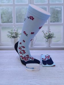 Kaos Kaki Jempol Muslimah Motif Bunga Computerized
