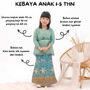 KEBAYA ANAK PEREMPUAN KEBAYA MODERN ANAK SETELAN PANJANG KEBAYA ANAK TRADISIONAL TERBARU SHIREEN KIDS