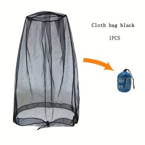 JJT Portable mosquito-proof head net outdoor fishing camping adventure mask insect‑proof breathable veil
