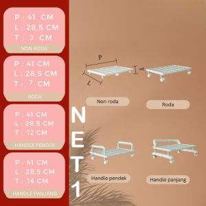 LEORA NET Rak Susun Serbaguna Rak Sudut Plastik Jumbo Buku Sepatu bumbu Dapur Toilet Roda Free Kait