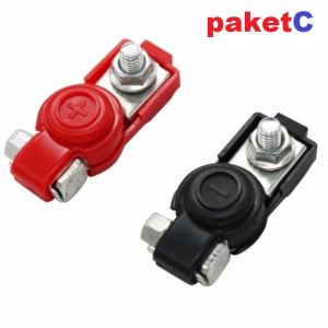 kepala baterai aki RACING SPORT Konektor aki 12V / 24V yang menebal kepala tiang aki klip aki terminal aki klip aki tembaga murni chuck aki mobil