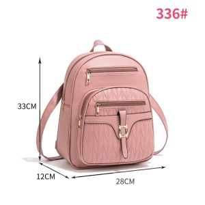 CATHERINE BAG#335 KOREAN SCHOOL BAGPACK PLAID DESIGN LEATHER MATERIAL FOR WOMEN