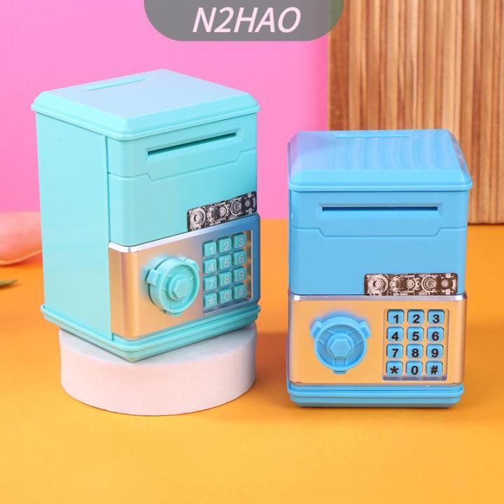 【N2HAO】 กล่องเก็บเงิน ATM ขนาดเล็ก1ชิ้น, กระปุกออมสินรหัสผ่านใหม่สำหรับเด็กกระปุกออมสินกระปุกออมสินของเล่นของขวัญสำหรับเด็กสำหรับเด็กผู้ชายเด็กผู้หญิง