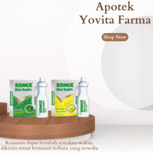 Komix Herbal 15 ml 4 botol tube kecil Meredakan Batuk dan Melegakan Tenggorokan