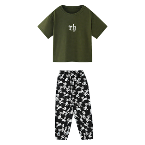[Fast Shipping] Kids T-shirt and Pants Set for Boy 4-13 Yrs Soft Short Sleeves and Pant Casual Set for Kids