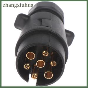 zhangxiuhua 12V 7 Way Round Standard European Car Plug Connector 7 Pin Socket Plugs Trailers