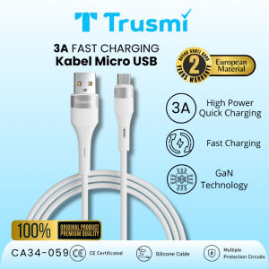 𝐓𝐫𝐮𝐬𝐦𝐢 Kabel Micro USB 1M PD GaN Fast Charging Cabel Data Transfer Charger HP Android