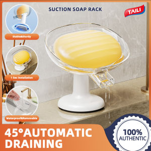 TAILI Soap Bar Holder Soap Dish Self Draining with Suction Cup Bar Soap Holder for Shower Wall Soap Saver Tray for Bathroom Suitable Sponge Holder for Tub Kitchen Sink Drill-FreeRemovable