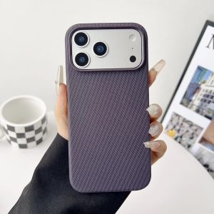 Ốp lưng dệt họa tiết công nghệ từ tính giả cho iPhone Air 17 16 15 14 13 Pro Max hỗ trợ sạc không dây Magsafe