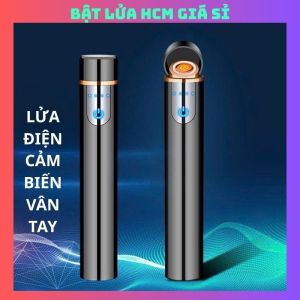 ( SHOP HCM ) Bật điện cảm biến chạm nhẹ hình trụ tròn trơn đen size 84mm kim loại full box