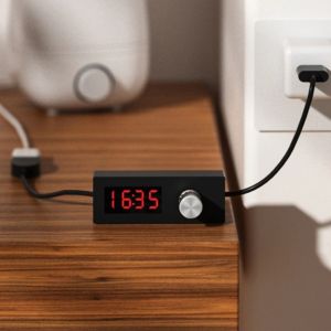 OUTOPEN Digital Display Fish Tank USB Timer Switch Adjustable Timer Efficient Timer Switch Cable Extension Adapter Cord Portable Automatic Shutdown Timer For Fan Lamp
