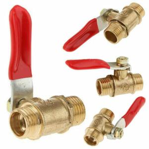 SADSAF G1/4 Full Port Hose Connector Brass Switch Pipe Fittings Pipe Male to Male Thread Ball Valve