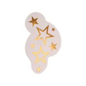 YEAHAP Disposable Water Transfer Printing Hair Stickers Golden Color Waterproof Metal Style Tattoo Stickers Bow Long Lasting Hair Tattoo Sticker Neck Shoulder Arm